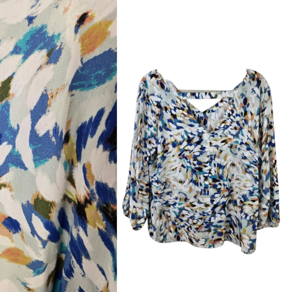 Liverpool Multicolor Abstract Women's Top